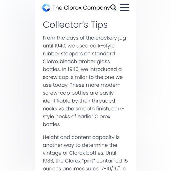 RARE FINDVintage Original Clorox Amber Glass Bottle Pint WITH STOPPER! 1929-1930 - Picture 7 of 8